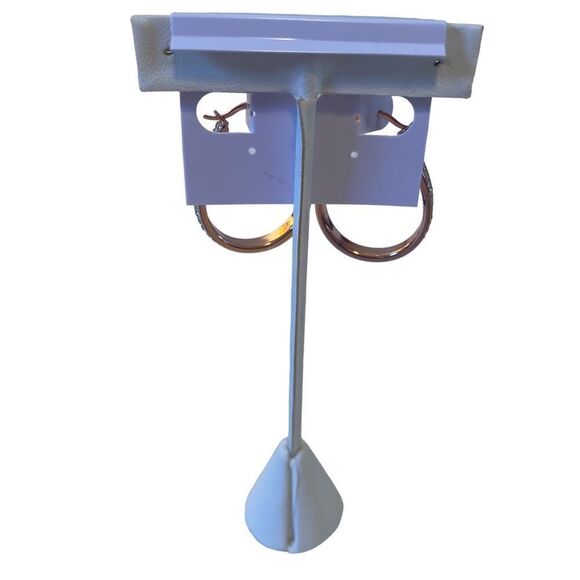 Sofia James Rose Gold & Pave Crystal Teardrop Huggie Hoops. - Picture 4 of 6